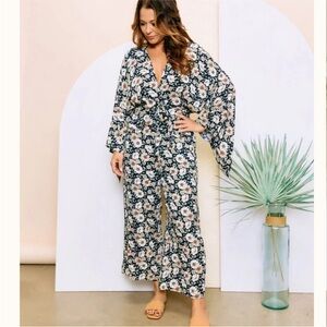 Daisy Floral Cropped High Rise Pallazzo Pants